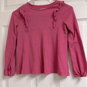 Girls size 7 long sleeve ruffle top